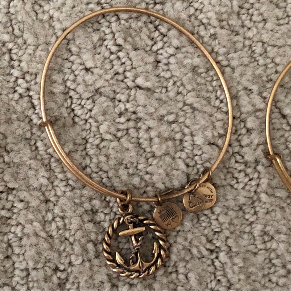 Gold anchor Alex and Ani bracelet